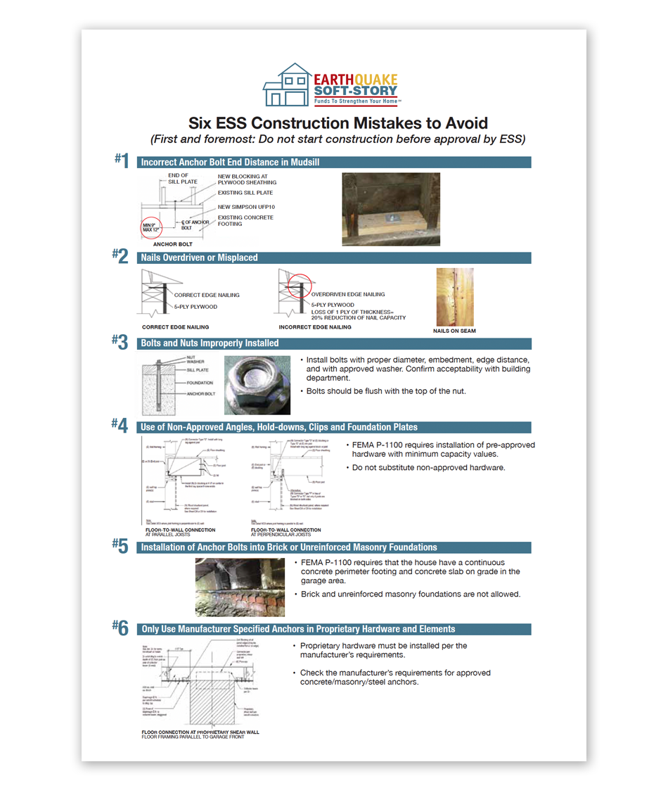 ESS Six Construction Mistakes to Avoid