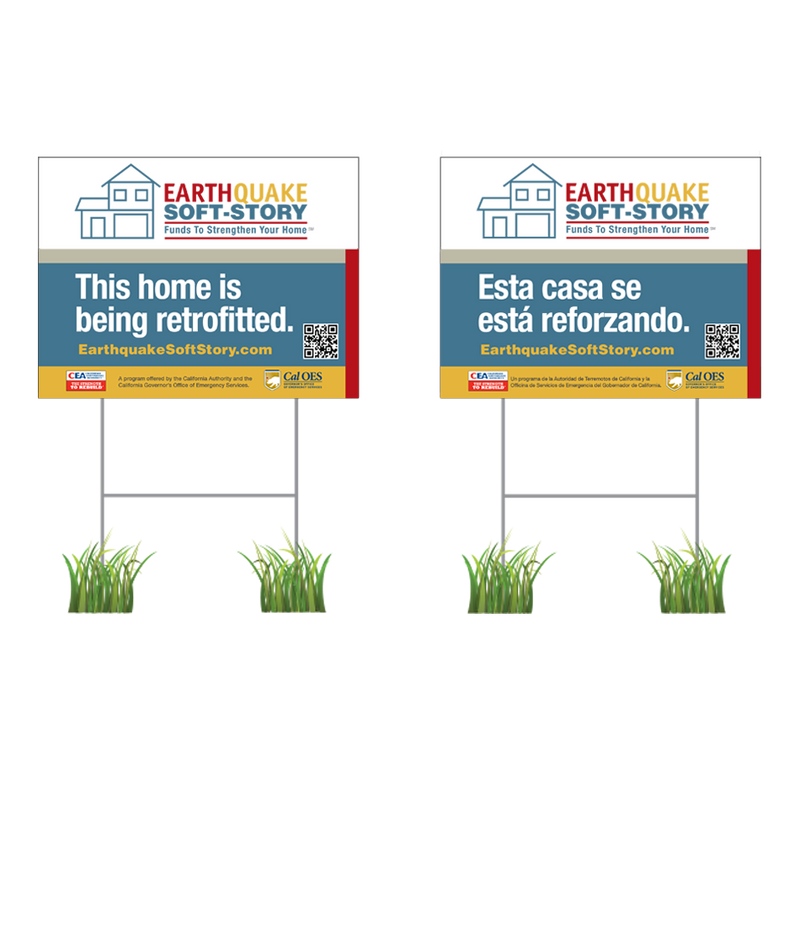 ESS Yard Signs with H‑Stake Available in bilingual English/Spanish ...